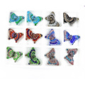 Handmade стеклянные бабочки муранского lampwork фольги стеклянными подвесками для ожерелье DIY 12шт/, MC0006